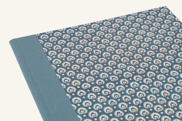 Beautiful Fips document folder with grey-blue colored paper and sturdy linen spine
